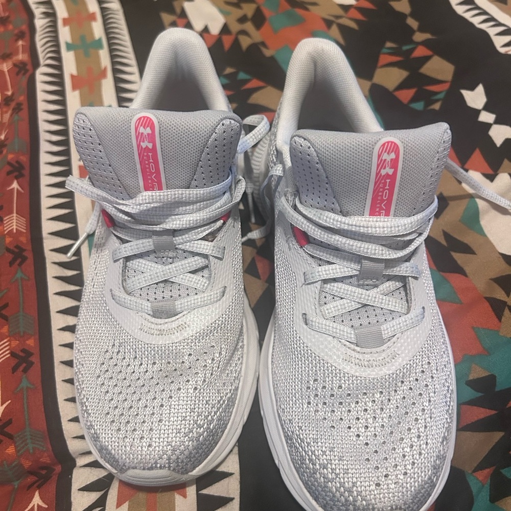 Under Armour Gray and Pink Sneakers with Breathable Design